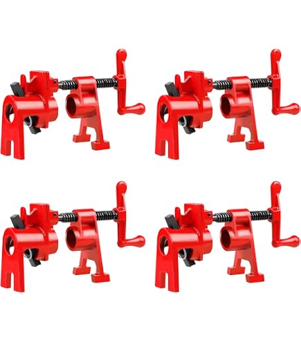 4x Rohrschraubzwinge Rohrzwinge Klemmenzwinge Leimzwinge Sapnnzwingen 3