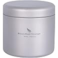 Boundless Voyage Titanium Tea Caddy Tea Canister Ultralight Portable & Small Round Kitchen Food Storage Container for Loose Tea Ti3208D 80ml