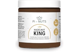 ‎PI-NUTS Pi-nuts Haselnusscreme mit Kakao bis zu 45% Haselnuss - Nussbutter Brotaufstrich Süß - Süßigkeiten - Haselnusspaste für Eis, zum Backen, als Aufstrich - Cremige Haselnussmus- 250g