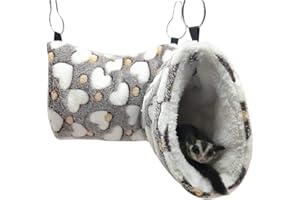 PROM-NOTE Hanging Tunnel Tube Rat Ferret Toy, Hanging Tunnel For Small Pet Hamster Cage Accessories Pouch Hammock Tunnels And Tubes Swing Toy For Small Rat, Squirrel, Chinchilla, Sugar Glider Play And Rest
