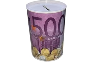 lmoikesz Argent en métal Tirelires en métal Plans d'épargne créatifs Boîtes en Plans d'épargne Boîtes d'épargne créative (500 Euros)