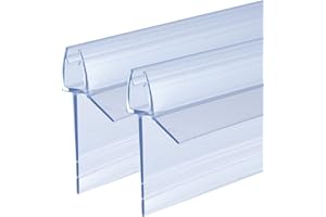 KOOBON Guarnizione doccia sottoporta, 2x80 cm, per porte in vetro da 4/5/6 mm, può essere strappata a mano, per porte doccia, vasca da bagno, guarnizioni box doccia