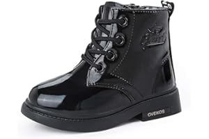 WYSBAOSHU Stivaletti Bambina Stivali impermeabili per bambini Stivali Pelle per Bambina