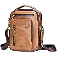 Hebetag Leather Shoulder Messenger Bag for Men Business Pack Wallet Phone Purse