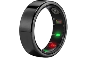 AMOVAN Smart Ring Health Tracker, Fitness Sonno Frequenza cardiaca Tracker ossigeno nel sangue Anello intelligente, Anelli fitness tracker Bluetooth resistenti all'acqua