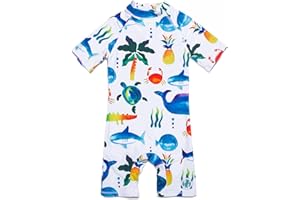 BONVERANO Traje baño bebé protección Solar UPF 50+ Cierre Cremallera