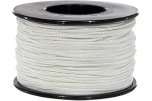 PARACORD PLANET Glow in the Dark Micro Cord or Choice of Reflective Micro Cord Colors: 1.18mm Diameter 125 Feet Spool of Braided Cord