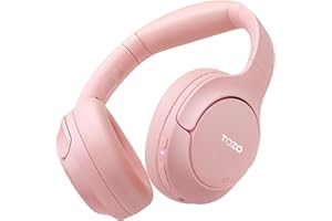 TOZO HT2 Hybrydowe słuchawki bezprzewodowe z aktywną redukcją szumów, 60 godz. odtwarzania, bezstratny dźwięk, nauszne, Bluetooth, Hi-Res, głęboki bas, składane, lekkie zestaw, do treningu