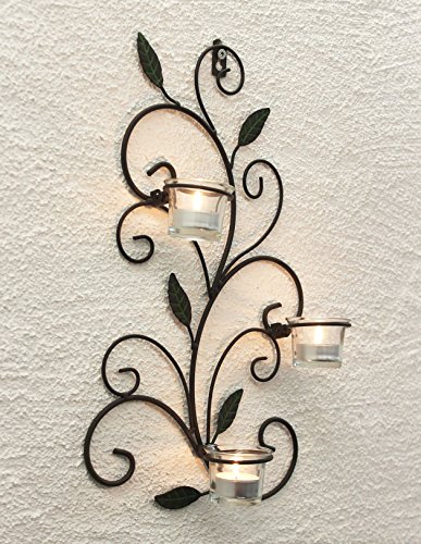 DanDiBo Wandteelichthalter 131004 Teelichthalter aus Metall 45 cm Wandleuchter Kerzenhalter - 6