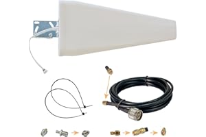EGASKY Antena Exterior 5G 4G con Conector TS9 SMA RP-SMA 12dBi 3m | Compatible con Router Huawei, TP-Link, Movistar y FWA Vodafone | Uso en casa Rural o Caravana
