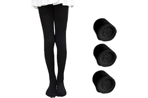 XIYEZDM Ballet Dance Tight Girls Tights Footed Kids Student School Uniform Training Tights Ultra Stretchy Soft Pantyhose Pack of 3