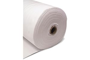 CRAFT QUEEN LTD Felt Fabric, 60 Inch Wide, Assorted Colors; Ideal for Crafting, Sewing, DIY; Felt Sheets & Rolls; Christmas, Patchwork, Easter; Essential Supplies (1m, White)