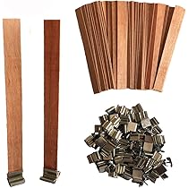 Stoppini Per Candele In Legno Con Supporto Ferro | 25 Set | 1.3x13 Cm | Per Candele Fai Da Te - Foto 12