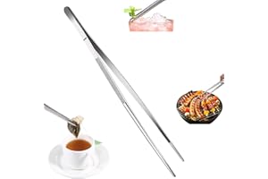 Taiyyi Edelstahl Kochpinzette Grillpinzette Aquariumpinzette Praktisch Fleischpinzette 304 Kochpinzette Edelstahl Geeignet zum Grillen und Kochen, Es Ist ein Guter Helfer in Der Küche(30 cm)