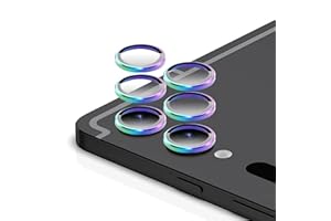 GIOPUEY [Protection Complète Caméra Arrière Protecteur Compatible avec Samsung Tab S10 Ultra/S9 Ultra, [2 Pièces] Metal + Verre Trempé, Verre Trempé Camera - Colorful