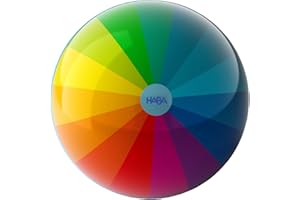 HABA Kinderball Regenbogen – 14 cm, mit Ventil, robuster Kunststoff, Spielball mit Regenbogenfarben, für drinnen & draußen, ab 2 Jahren – 2012749001