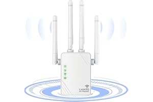 AILKIN Amplificateur de Signal WiFi Extender Le Plus Rapide pour la Maison - Couverture jusqu'à 9000 Pieds carrés répéteur WiFi Facile à configurer amplificateur de Signal sans Fil avec Port Ethernet