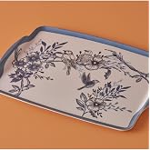 Bella Maison Bleu Blanc Melamin Tepsi Mavi (42X31 Cm)