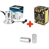 Kefo Nargile K&ouml;z Yakma K&ouml;m&uuml;r Yakma Makinesi Ocak + 1 Kg Kefo Gold Nargile K&ouml;m&uuml;r&uuml;+ Rulo folyo