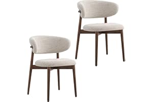 SJDUYD Sillas de Comedor de Madera Maciza, Modernas sillas ergonómicas, sillas de Tela para Salas de Estar, hoteles y restaurantes. 2 Pieces