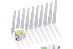 KOOLPUG Lot de 10 supports d'étagère, supports muraux pour étagères, supports d'étagère, supports d'étagère et supports flottants - Blanc