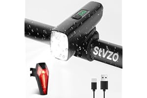 BOFFOX Luci Bicicletta LED Luci Bici Anteriori & Posteriori USB Ricaricabile Impermeabile IPX5 2 Modalità di Illuminazione Luce Bici Set di luci per Bicicletta per Strada e Montagna