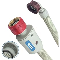 Tuyau De Vidange Rallonge Pour Machine à Laver Et Lave-vaisselle - 5 Mètres, 4 Diamètres (20 à 38 Mm), Avec Adaptateur Et Colliers - 4