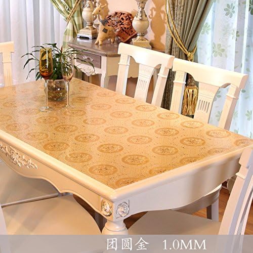 Tablecloth Soft Glass Tablecloth [waterproof] Pvc Transparent Plastic Frosted Dining desk mats Tea table mats Crystal plate Table cloth-E 80x120cm(31x47inch)
