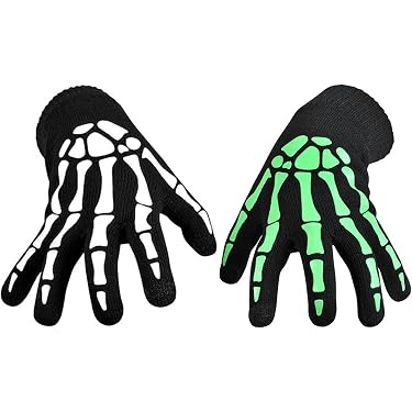 Halloween Handschuhe Mit Langen Fingernägeln – Schwarz, Elastisch, 1 Paar Für Gruselpartys