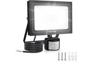 ‎MEIKEE MEIKEE 35W LED Strahler mit Bewegungsmelder 3000LM 6500K Kaltweiß LED Fluter IP66 Wasserdicht Außenleuchte Scheinwerfer Licht Wandleuchte für Garten Garage Sportplatz Hinterhof