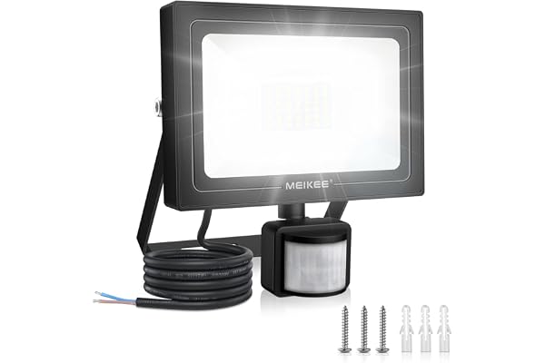 MEIKEE 35W LED-strålkastare med rörelsesdetektor 3000 LM LED strålkastare IP66 vattentät utomhusstrålkastare 6 500 K dagsljus