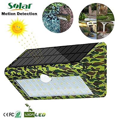 Luxon Lampes solaires détecteur de mouvement éclairages de sécurité de camouflage extérieur étanche sans fil Bright Lights pour jardin, clôture, patio, cour, une Passerelle, allée, escaliers, camping