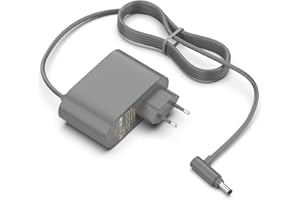 Shefor 30,45 V Cargador Compatible con Dyson V10 V11 V12 V15 SV12 SV14 SV15 SV16 SV20 SV22 Adaptador para Cyclone Absolute Animal Motorhead Aspiradora Cleaner 217160-03 969350-03 1.1A Cable 1,8M