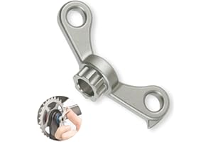Yowfond Outil de démontage de manivelle de vélo 2 en 1 pour Shimano HollowTech II, extracteur de manivelle chromé pour le démontage et l'installation de couvercles de manivelle avec crochet pour un