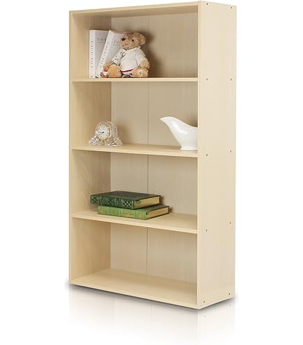 Furinno Gruen boekenkast met 3 niveaus, open plank met 2 deuren