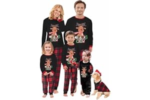 Ingerie Matching Family Pyjamas Set Christmas Pyjamas for Family Set Christmas Pjs for Women Men Kids Xmas Sleepwear