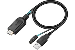 UNSTINCER HDMI ARC zu Optisch Wandler Kabel 115cm/45in, 192kHz 24Bit Audio Extractor Konverter mit USB Powered, Unterstützt Dolby DTS 5.1 PCM 2.0 - Adapter für TV zu Lautsprecher Heimkino Soundbar