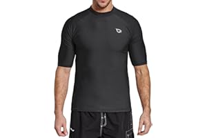 baleaf UV Shirt Herren Wasser UPF 50+ Kurzarm Rashguard Herren Schwimmshirt Rash Vest für Schwimmen Tauchen