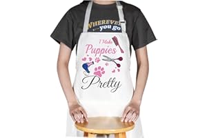 WZMPA Delantal de peluquería para perros con bolsillo, regalo de aseo para perros I Make Puppies bastante ajustable delantal para estilista de perros salón de mascotas