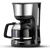 Aigostar 1.25L Drip Coffee Maker for 10 Cups | 1000W Filter Coffee Maker with Keep Warm Function, Leakproof System and Reusab