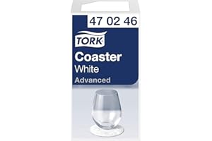 Tork Sottobicchiere rotondo in carta bianca, extra spesso, 250 sottobicchieri, 470246