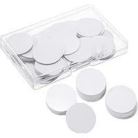 10 Pieces NFC 215 Cards, 25 mm/ 0.98 Inch Coin Shape Rewritable Blank White NFC 215 Cards Compatible with TagMo Amiibo and NF