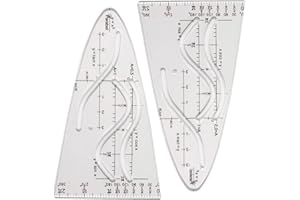 DEVENIRRICHE 2 Stück Parabelschablone Mathe, Schablone Einheitsparabel Mit Sinus/Kosinus, Parabel Lineal Für Hilfsmittel Für Studium Und Beruf, Kurvenschablone für Studenten Büro Designer Malereif