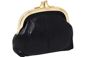 ...KARL LOVEN KARL LOVEN Porte Monnaie Femme en Cuir d'agneau CLIC CLAC Retro Vintage