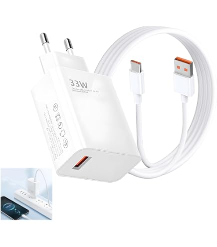 Schnellladegerät + USB-C-Kabel 1,5 M Für Xiaomi Redmi Note & Mi Serie – Bis Zu 70% Schneller Laden