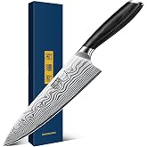 HOSHANHO 20cm Chef Knife Kitchen Knife Chef Knife | Professional Japanese Kitchen Knife Ultra Sharp Carbon Steel Powder with