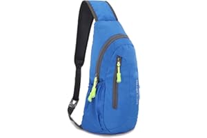 Gisdanchz Wasserdichte Nylon Sling Bag Rucksack Brusttasche Klein Herren Damen für Sport, Reisen usw
