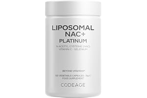 Codeage Liposomal NAC+ Platinum – N-Acetyl-L-Cysteine with Vitamin C, Selenium & Liposomal Delivery Matrix – Vegan Supplement – Non-GMO, Gluten-Free – 120 Capsules