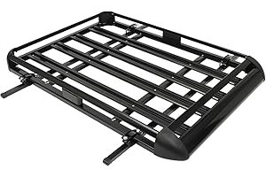 DCSYOG Dachträger Universal Dachgepäckträger aus Aluminium, Auto Dachkorb 140 x 135 cm Einstellbar Gepäck Fracht Träger 150kg für SUV