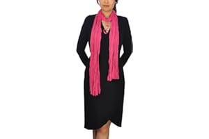 Cloud9Basic Heart Jewelled Pendant Wrap Necklace Jewellery Scarf - Very Convenient and Fashionable - Light Weight Jersey Fabric